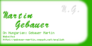 martin gebauer business card